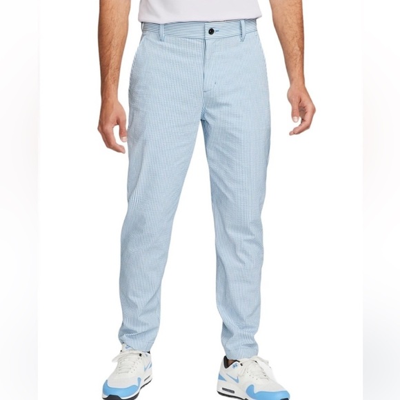 Nike Other - Nike Men DriFit Striped Golf Pants 34x32 Seersucker Blue Pinstriped Preppy